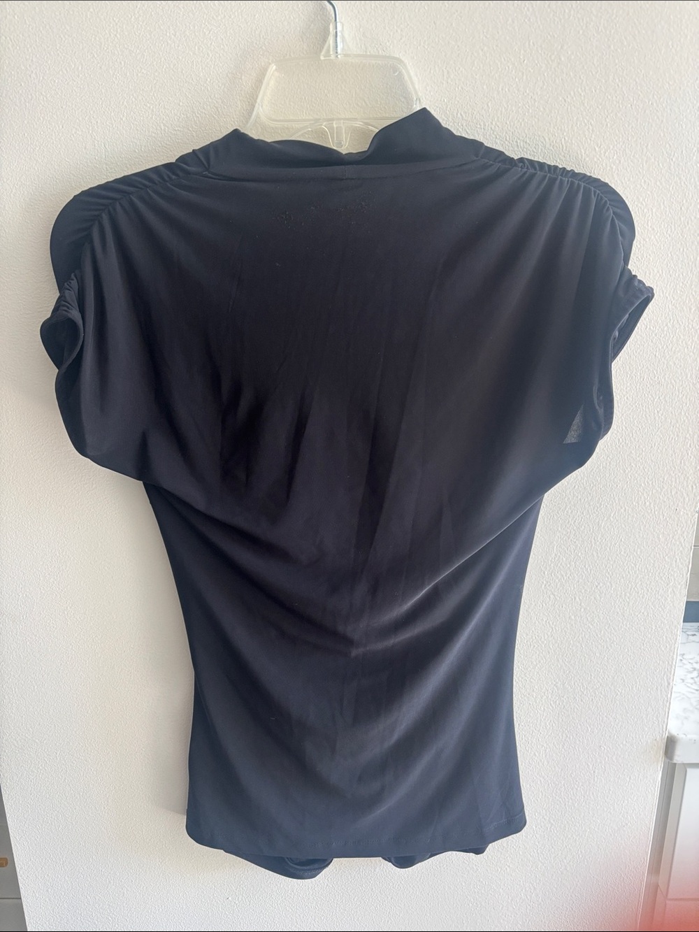 Cache black Ruched V-Neck Top - Picture 4 of 4